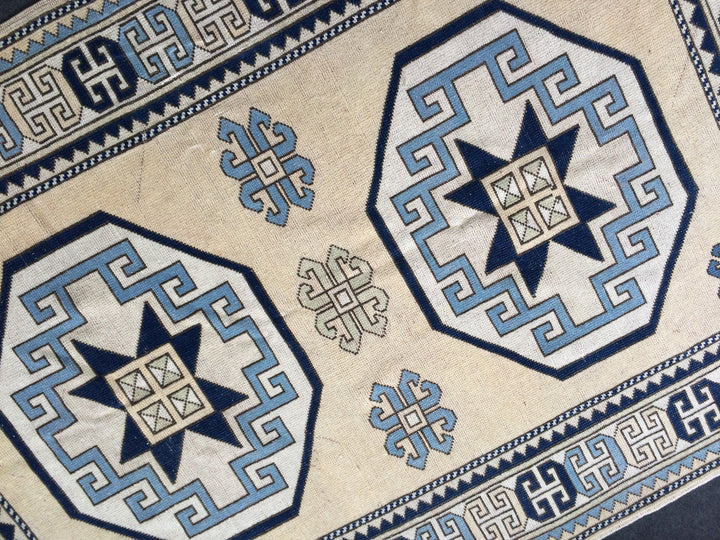 Blue Turkish Oushak Rug 5' 4" x 7' 9" Hand-Knotted | No. WR71903