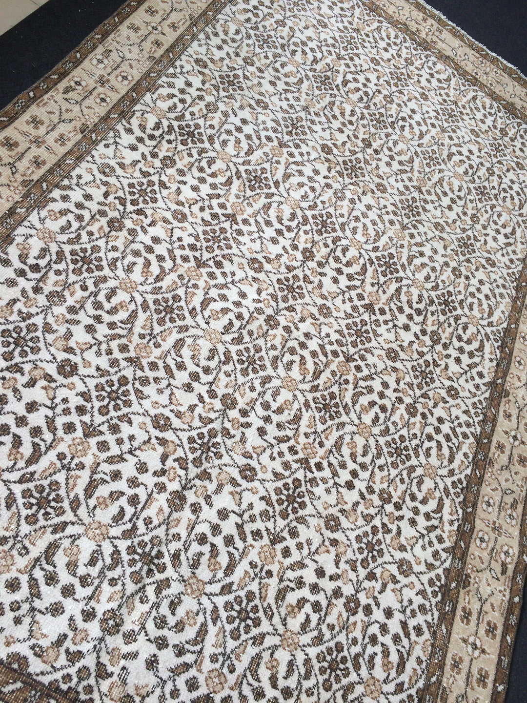 Rust Turkish Oushak Rug Hand-Knotted view 9