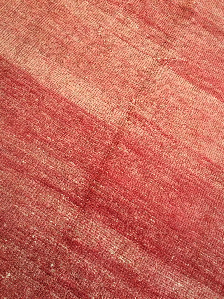 Rust Turkish Vintage Rug Hand-Knotted reverse