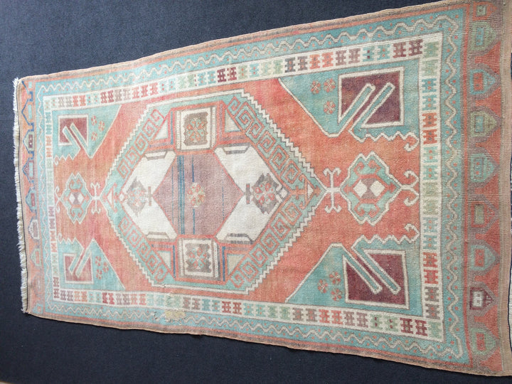 Turkish Oushak Rug Runner Hand-Knotted view