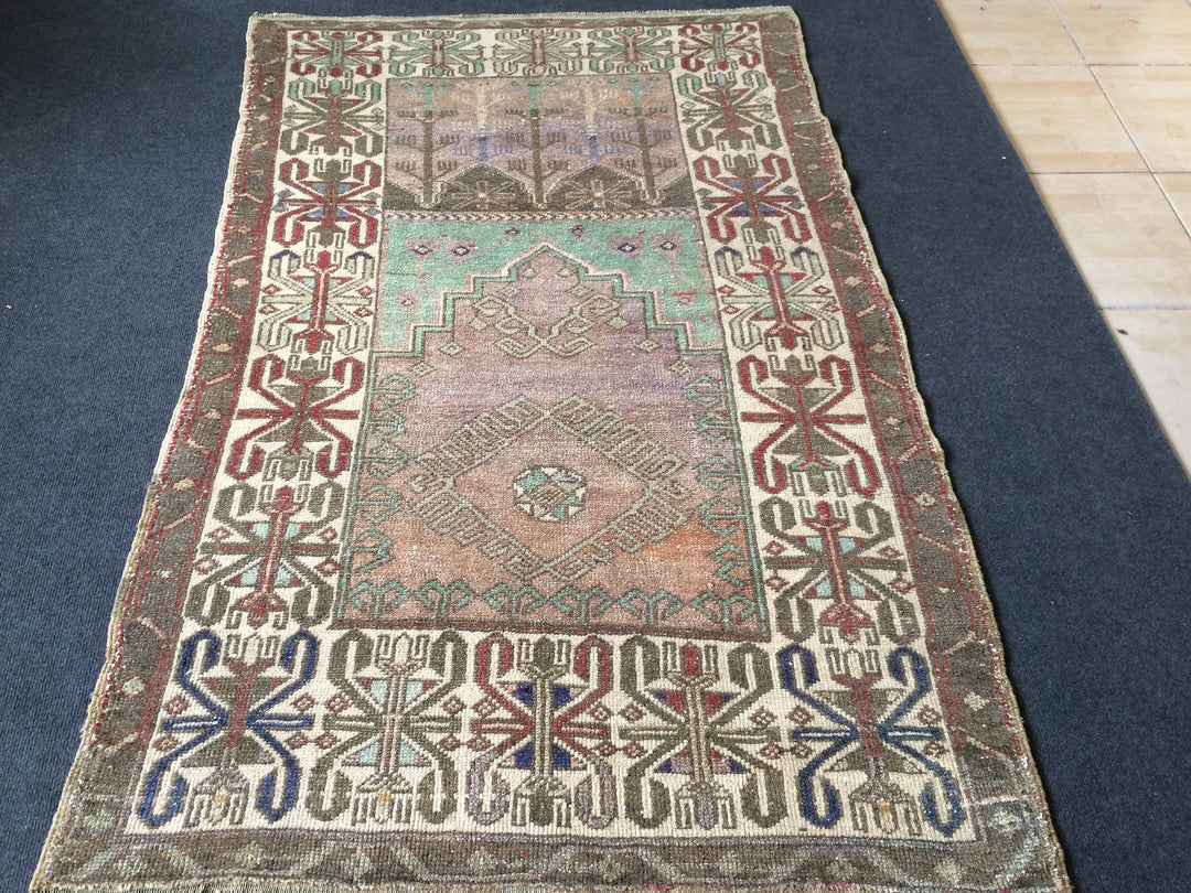 Turkish Runner Rug 3' 7" x 5' 5" Hand-Knotted view