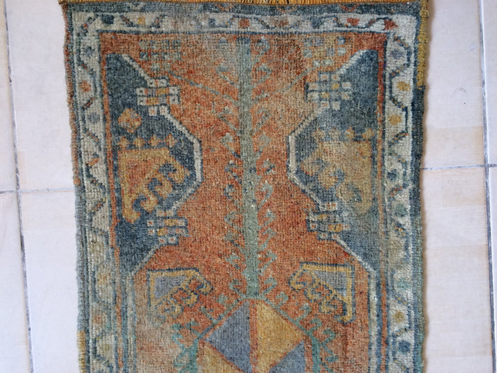 Turkish Oushak Rug Hand-Knotted close-up