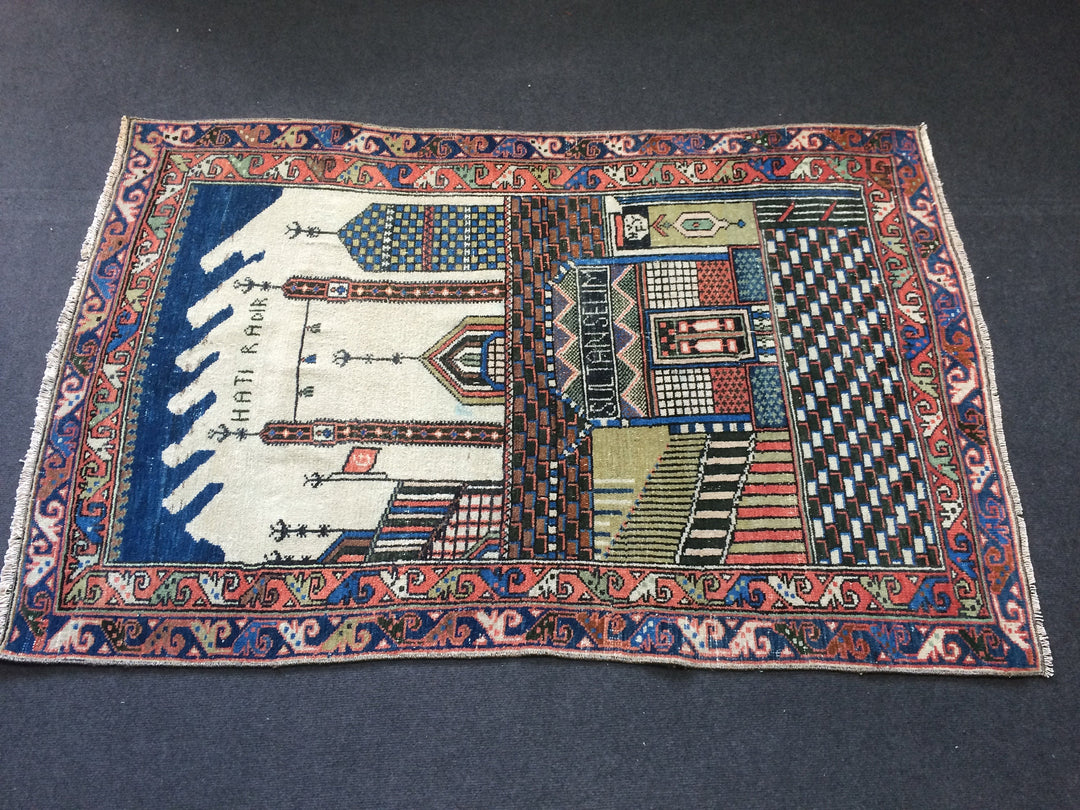 Turkish Oushak Rug 2'6" x 12'1" Hand-Knotted pattern