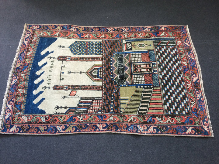 Turkish Oushak Rug 2'6" x 12'1" Hand-Knotted pattern