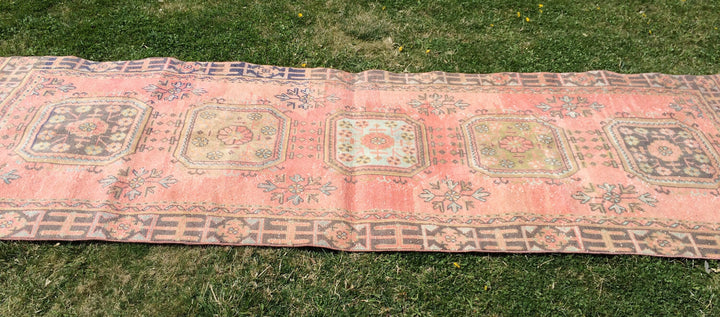 Turkish Runner Rug 4' x 11' Hand-Knotted view