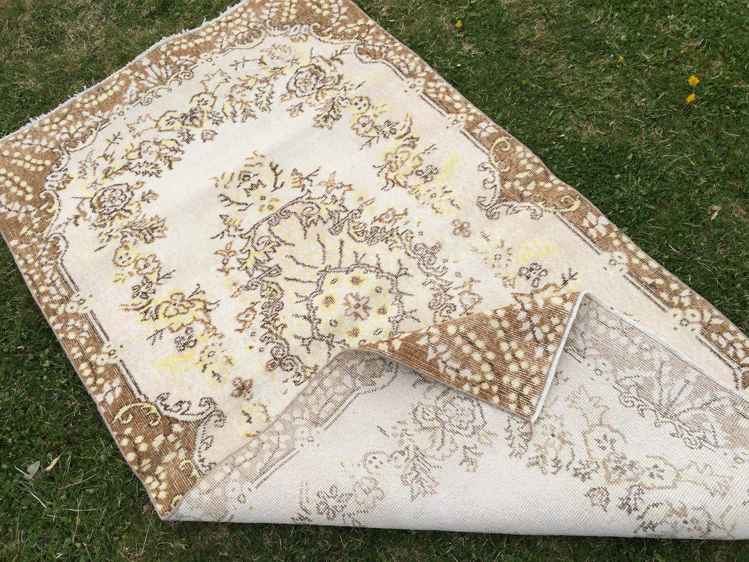 Turkish Oushak Runner Rug 2'6" x 10'1" Hand-Knotted reverse