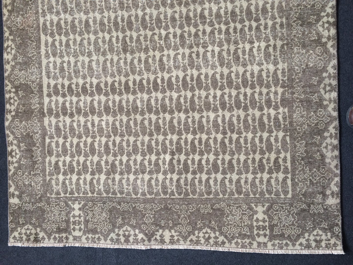 Turkish Oushak Rug Runner Rug - No. WR83682 Hand-Knotted reverse