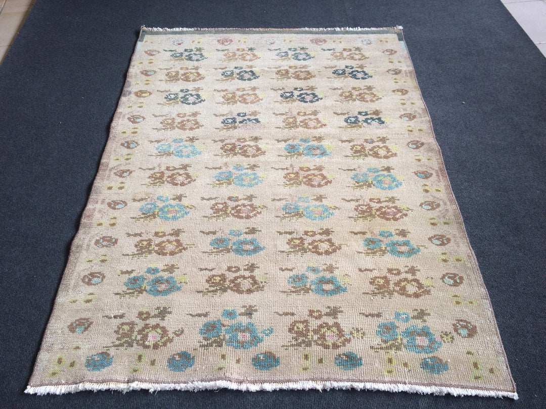 Rust Turkish Oushak Rug Hand-Knotted