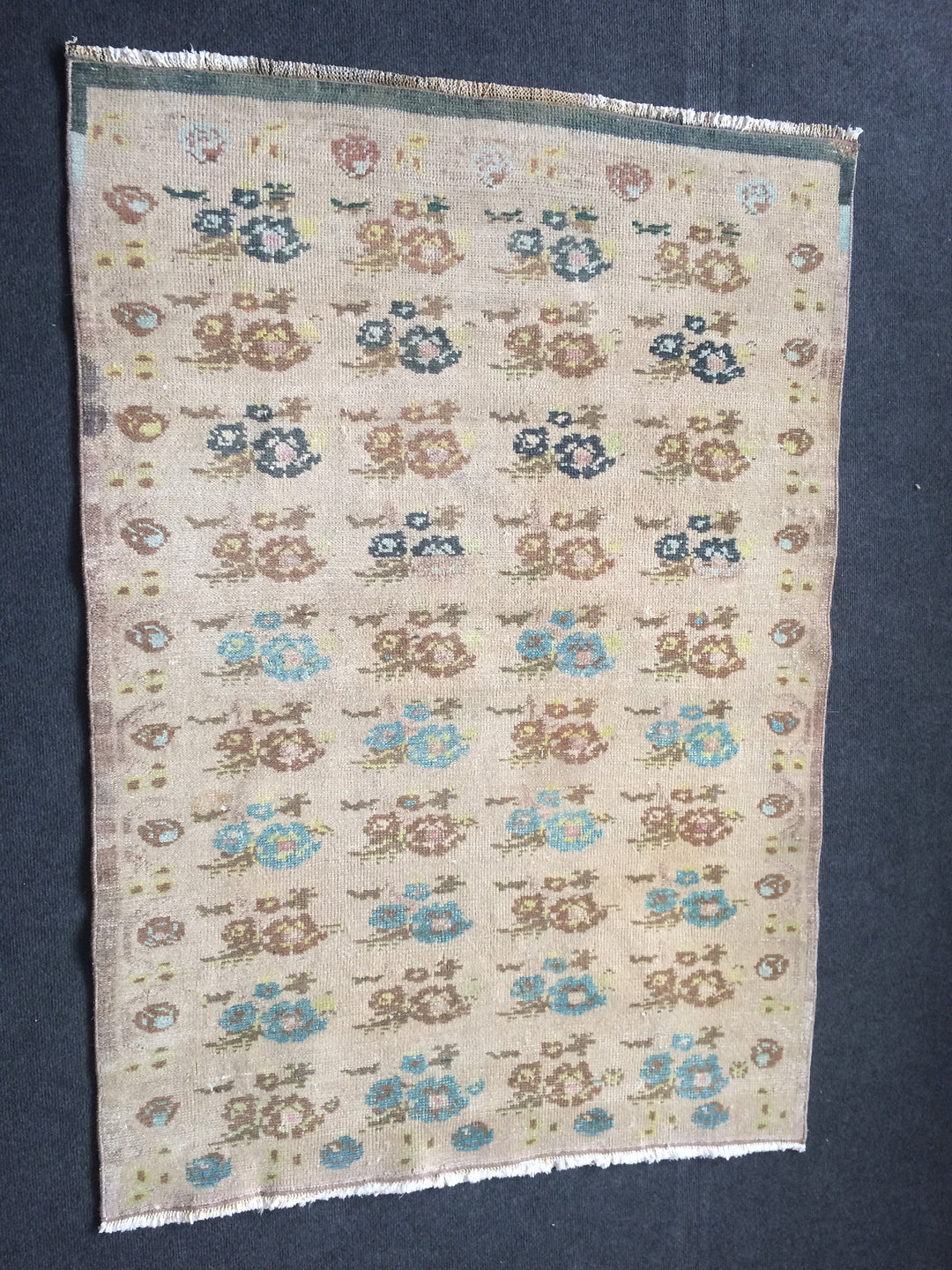 Rust Turkish Oushak Rug Hand-Knotted texture
