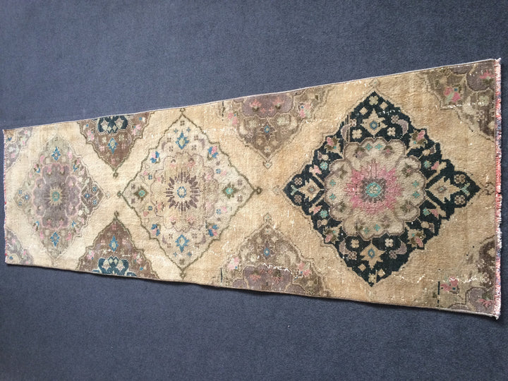 Turkish Oushak Rug Runner Hand-Knotted