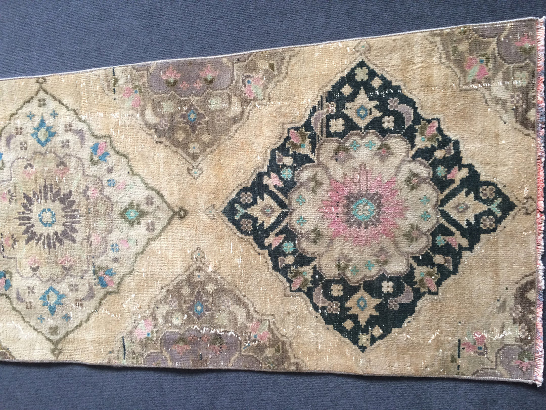 Turkish Oushak Rug Runner Hand-Knotted view