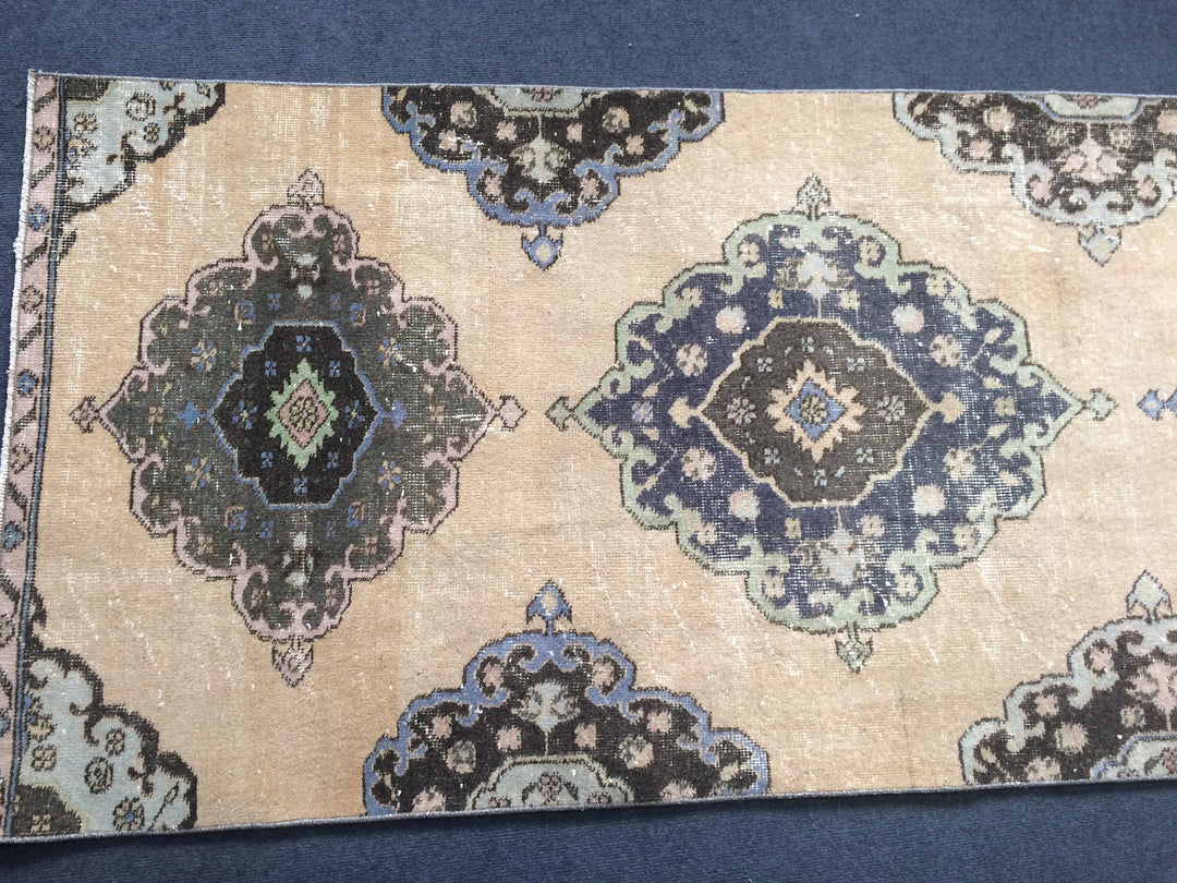 Turkish Runner Rug 3' x 12' 2" Hand-Knotted pattern
