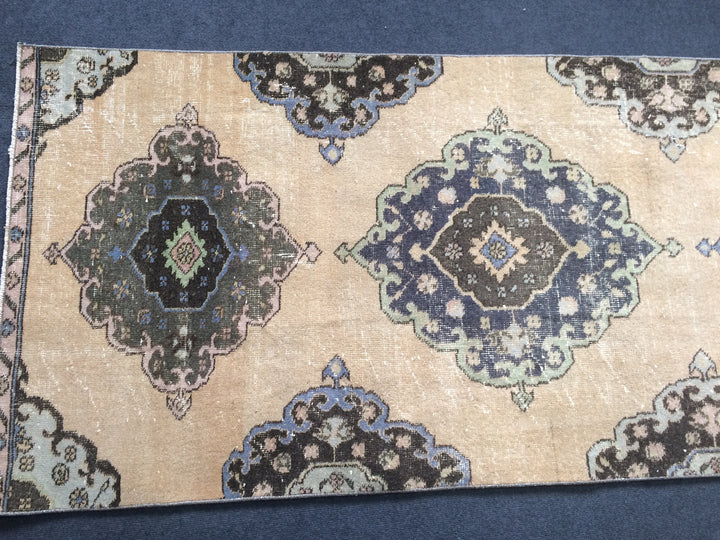 Turkish Runner Rug 3' x 12' 2" Hand-Knotted pattern