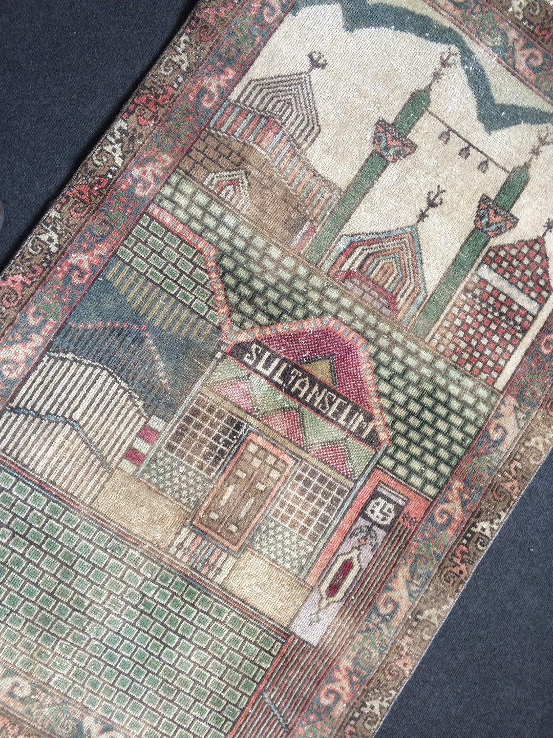 Turkish Oushak Rug 2'7" x 9'10" Hand-Knotted field
