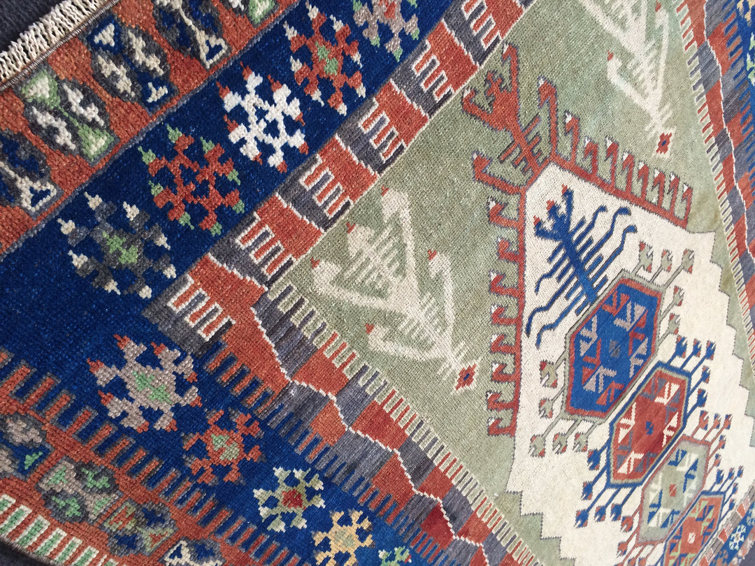 Turkish Oushak Rug 4' 2" x 6' 5" Hand-Knotted field