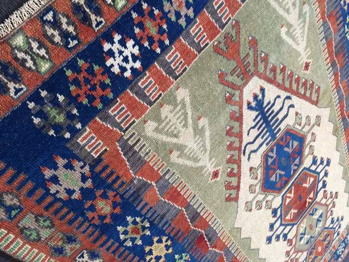 Turkish Oushak Rug 4' 2" x 6' 5" Hand-Knotted field