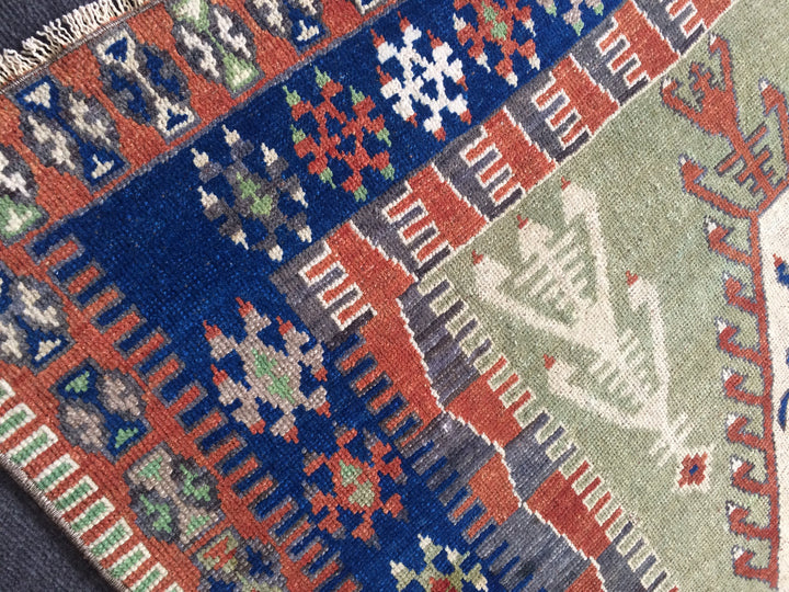 Turkish Oushak Rug 4' 2" x 6' 5" Hand-Knotted texture
