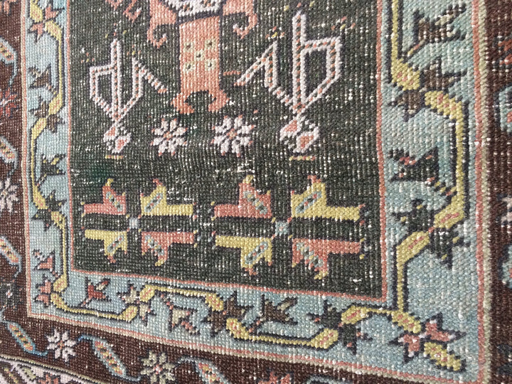 Turkish Oushak Rug 2'7" x 8'1" Hand-Knotted field