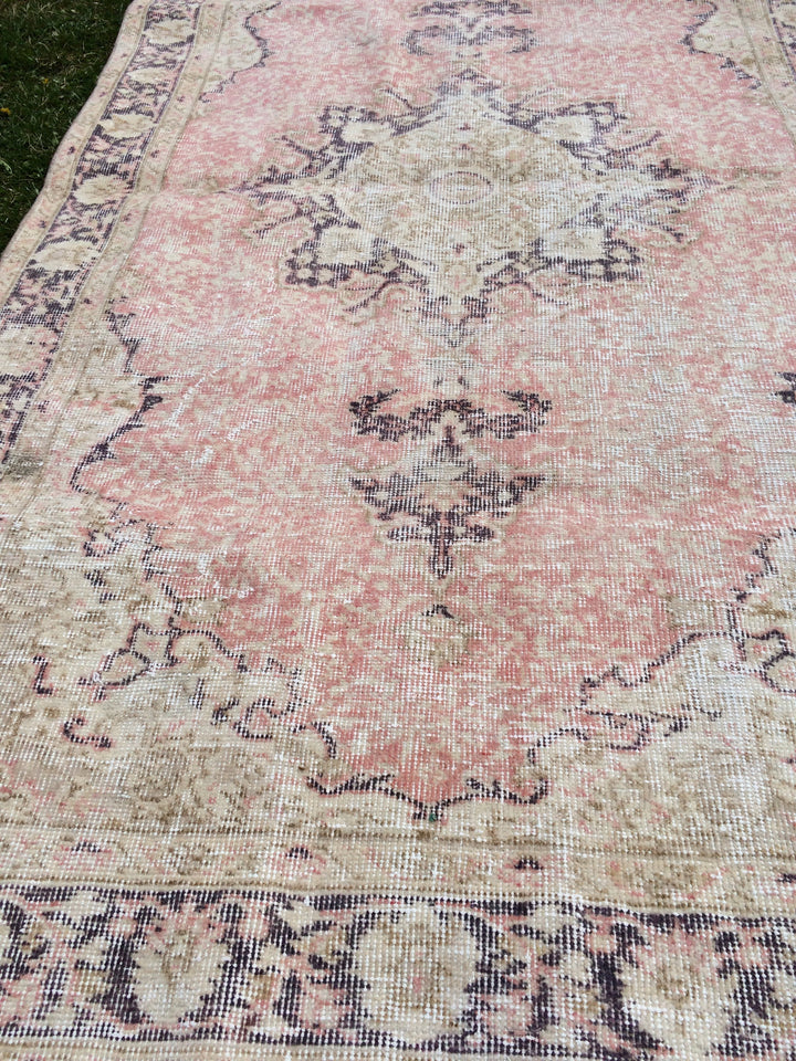 Rust Turkish Oushak Rug 2'6" x 9'10" Hand-Knotted reverse