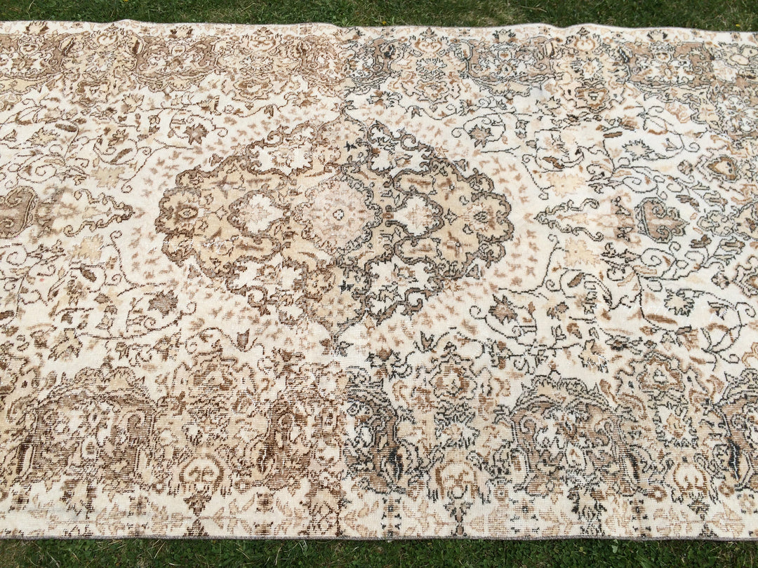 Rust Turkish Oushak Rug 5' 6" x 10' Hand-Knotted field