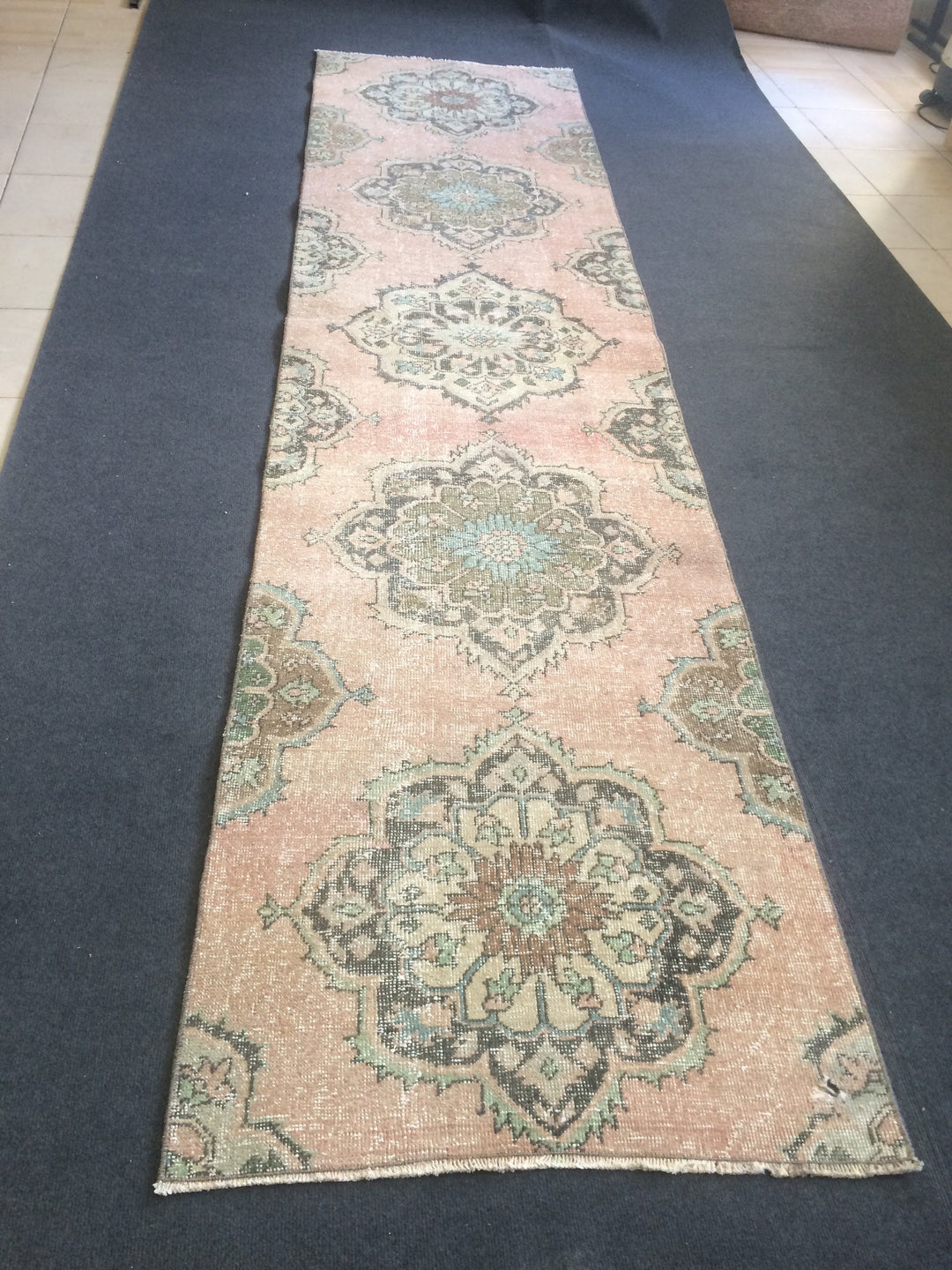 Turkish Runner Rug 2' 8" x 11' 4" Hand-Knotted