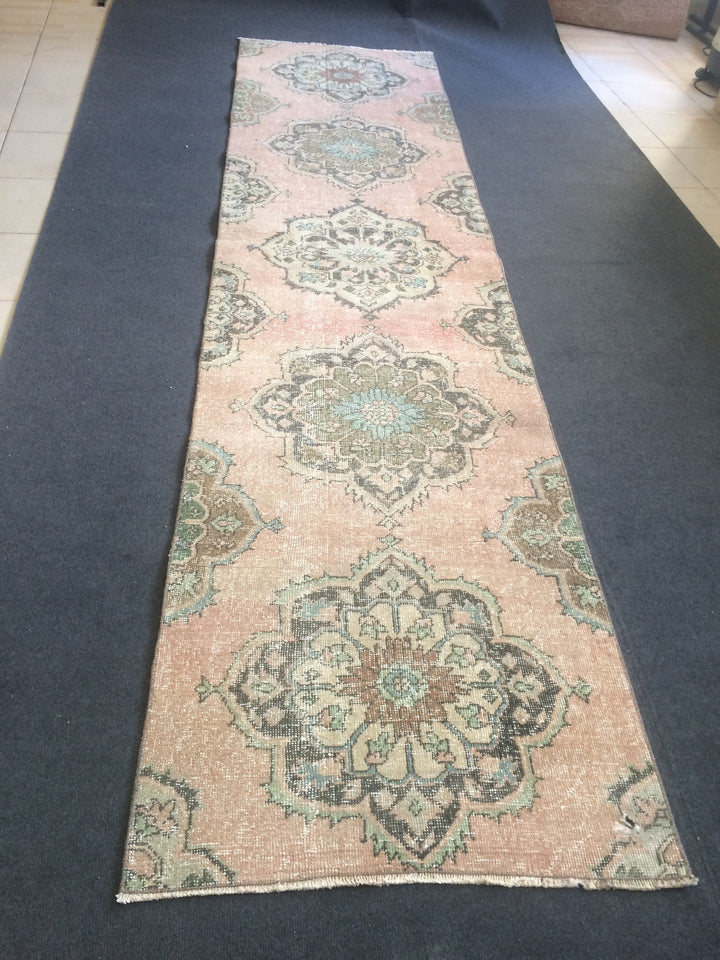 Turkish Runner Rug 2' 8" x 11' 4" Hand-Knotted