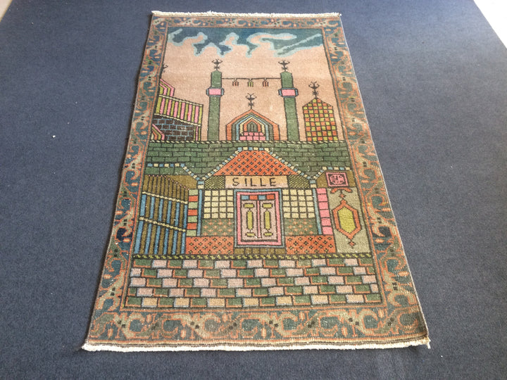 Turkish Oushak Rug 3'7" x 5'3" Hand-Knotted
