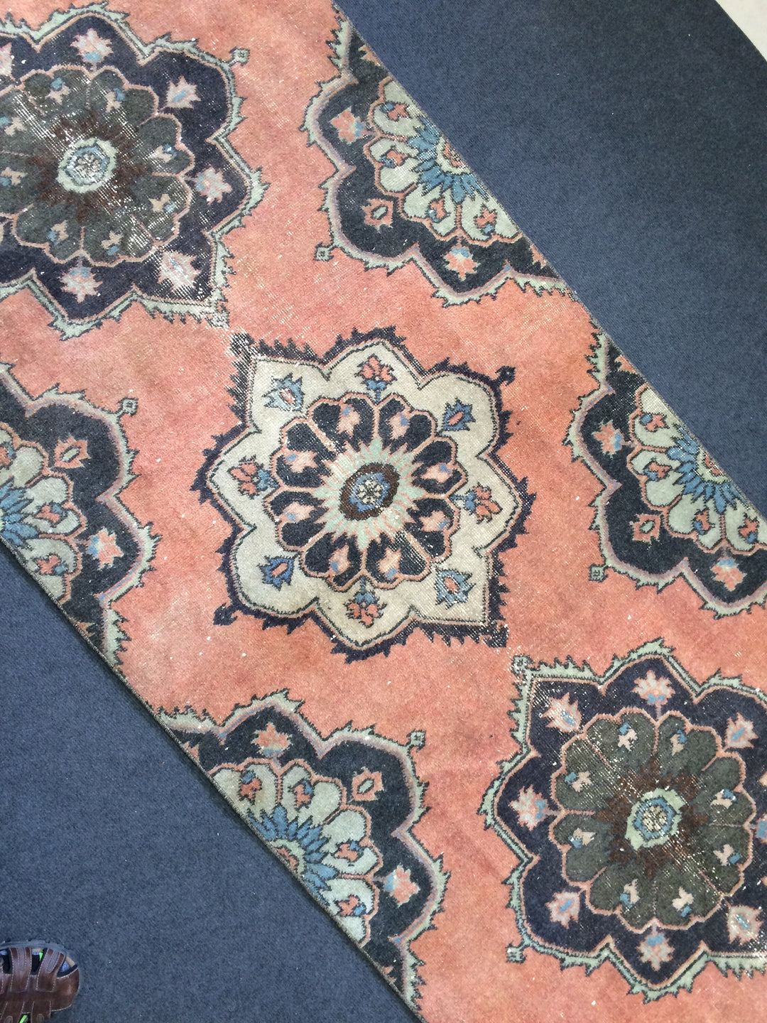 Turkish Runner Rug 3' 2" x 11' 5" Hand-Knotted pattern
