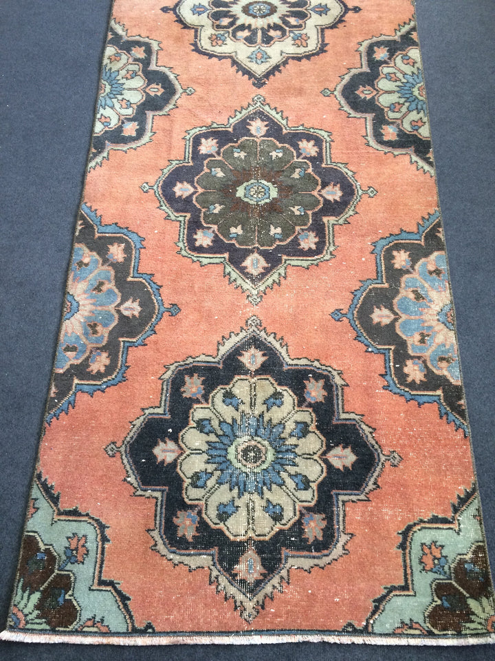 Turkish Runner Rug 3' 2" x 11' 5" Hand-Knotted view