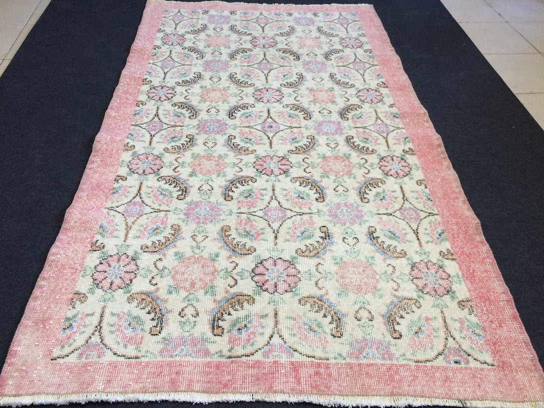 Turkish Oushak Rug 2'7" x 9'10" Hand-Knotted