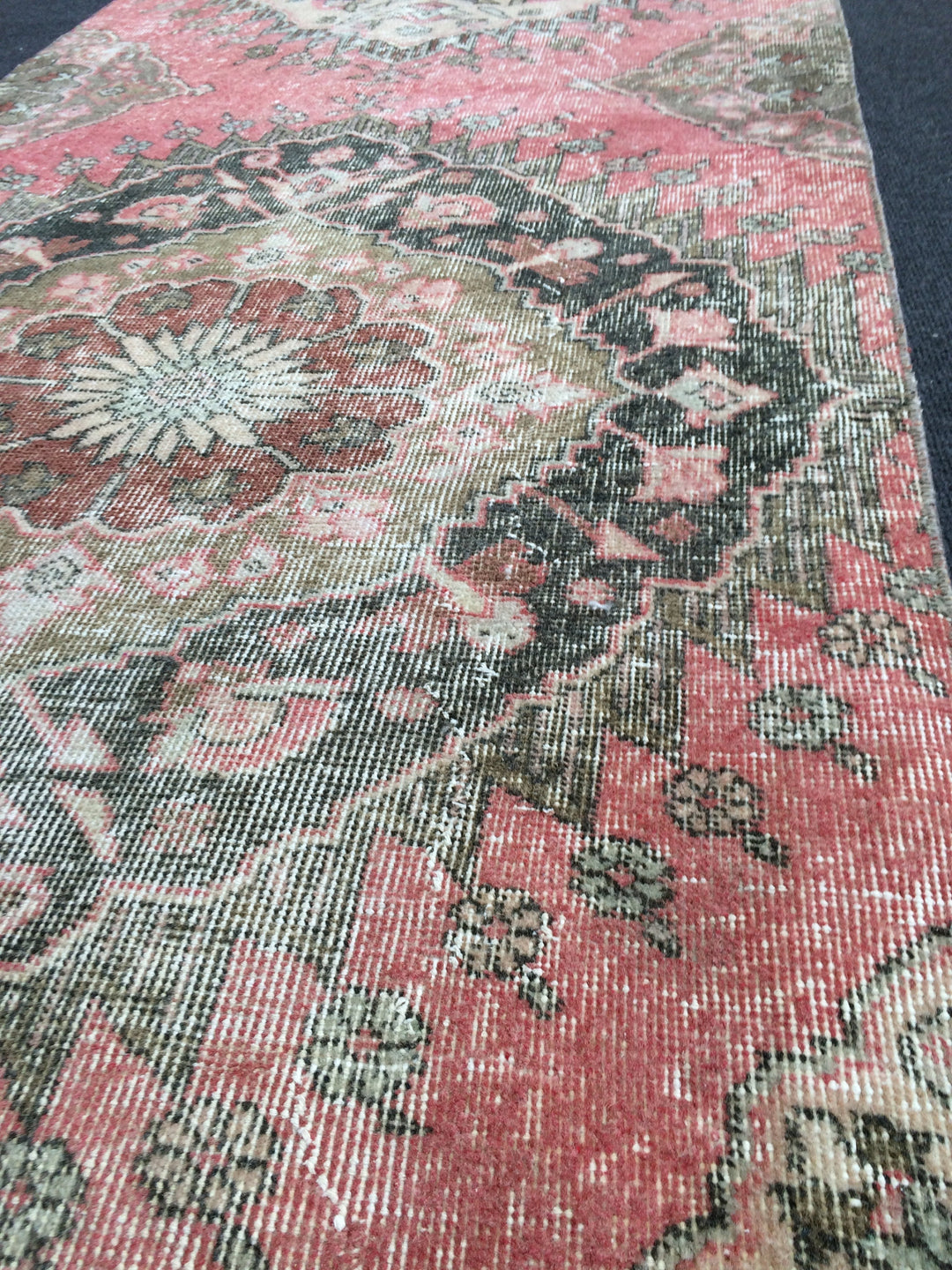 Turkish Runner Rug 3' x 12' Hand-Knotted reverse