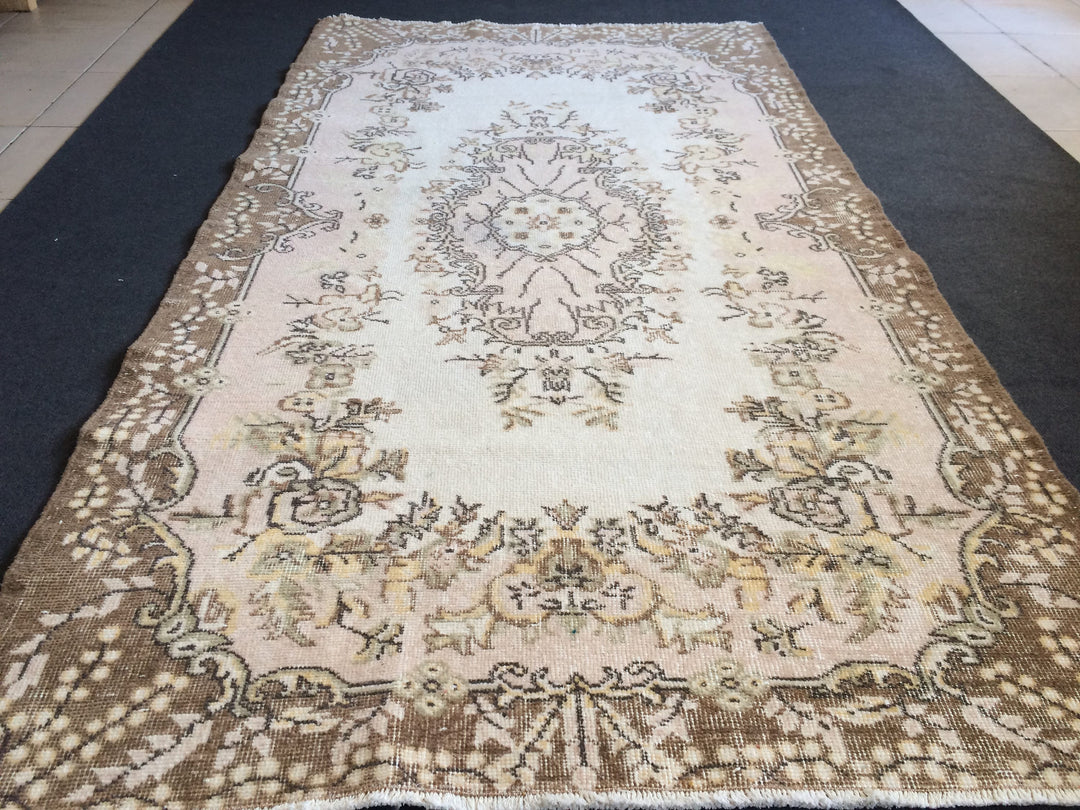 Turkish Oushak Rug 2'7" x 10'1" Hand-Knotted