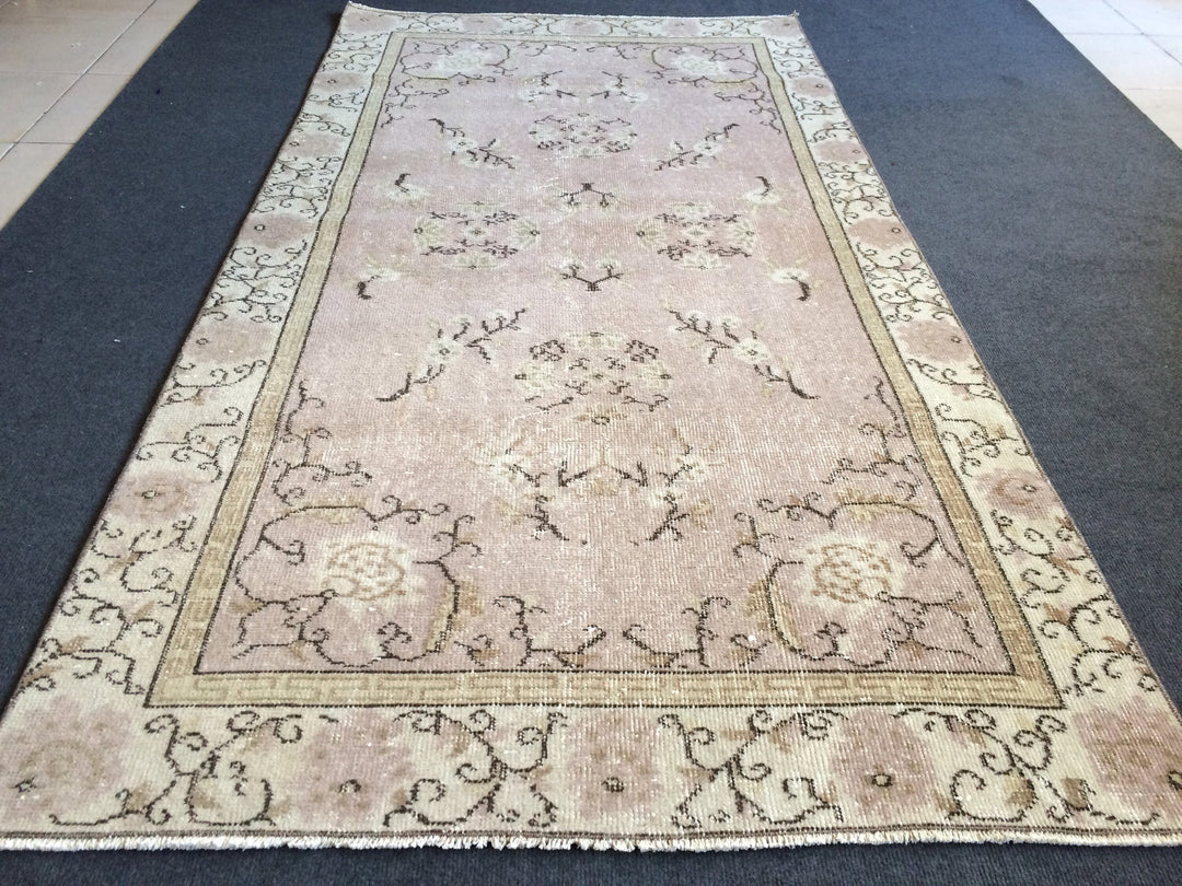 Turkish Oushak Rug 2'6" x 9'10" Hand-Knotted