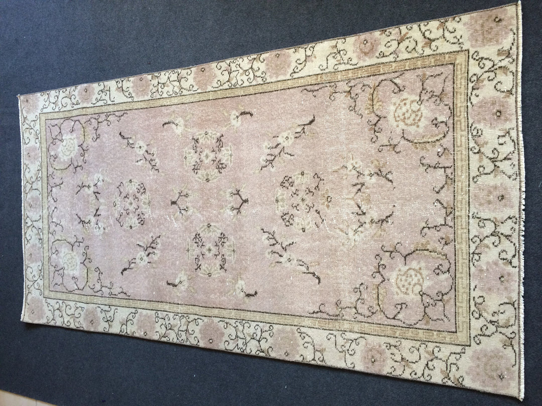Turkish Oushak Rug 2'6" x 9'10" Hand-Knotted view