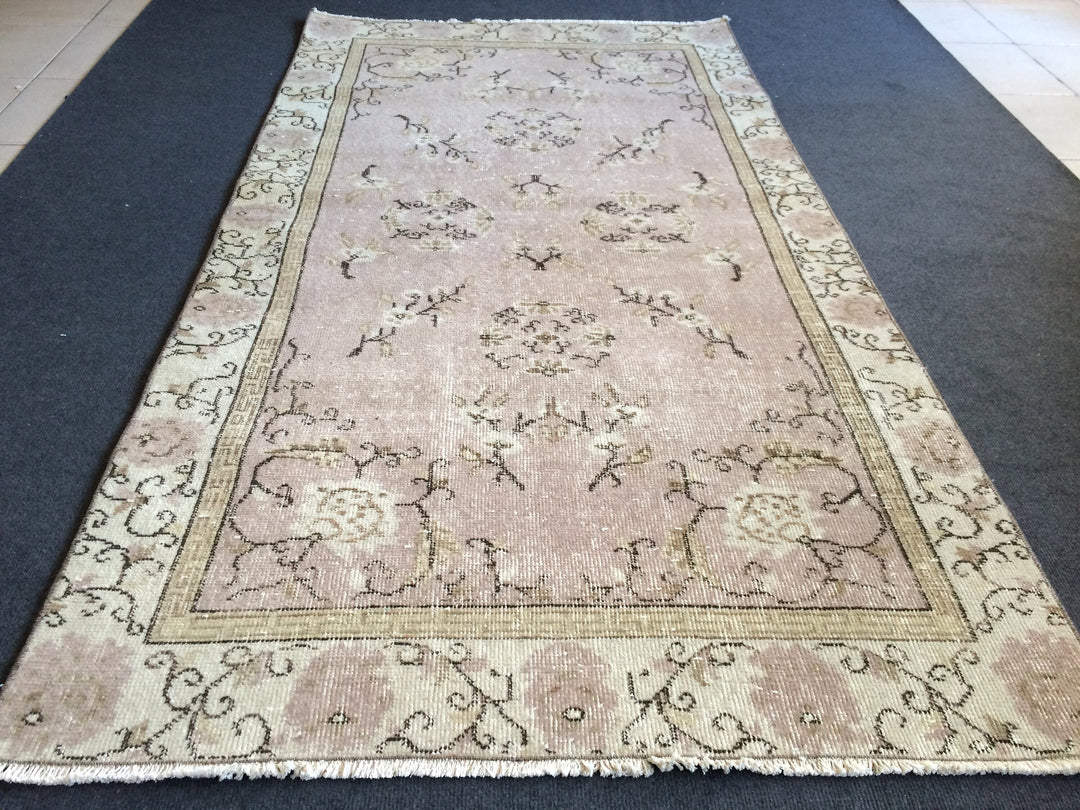 Rust Turkish Oushak Rug 2'8" x 9'11" Hand-Knotted