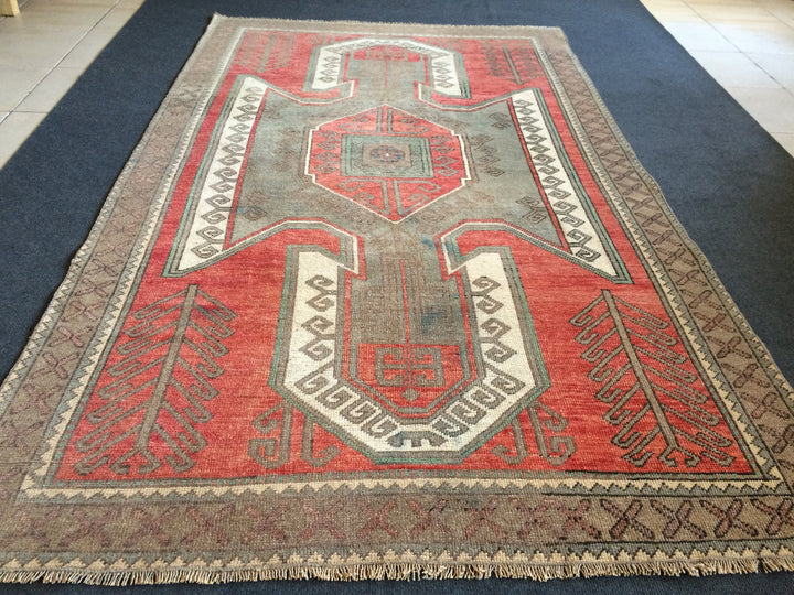 Rust Turkish Oushak Rug Hand-Knotted
