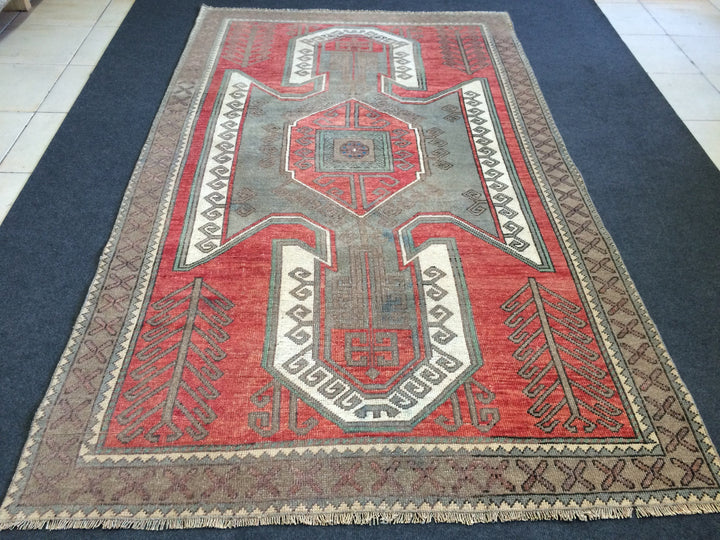 Rust Turkish Oushak Rug Hand-Knotted view