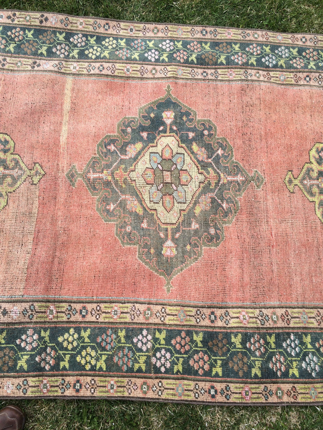 Turkish Oushak Rug 5' x 10' 4" Hand-Knotted reverse
