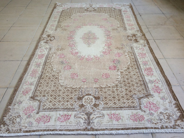 Rust Turkish Runner Rug 4' x 7' Hand-Knotted
