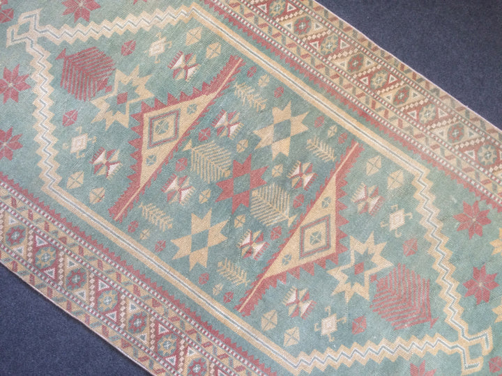 Rust Turkish Oushak Rug Hand-Knotted pattern