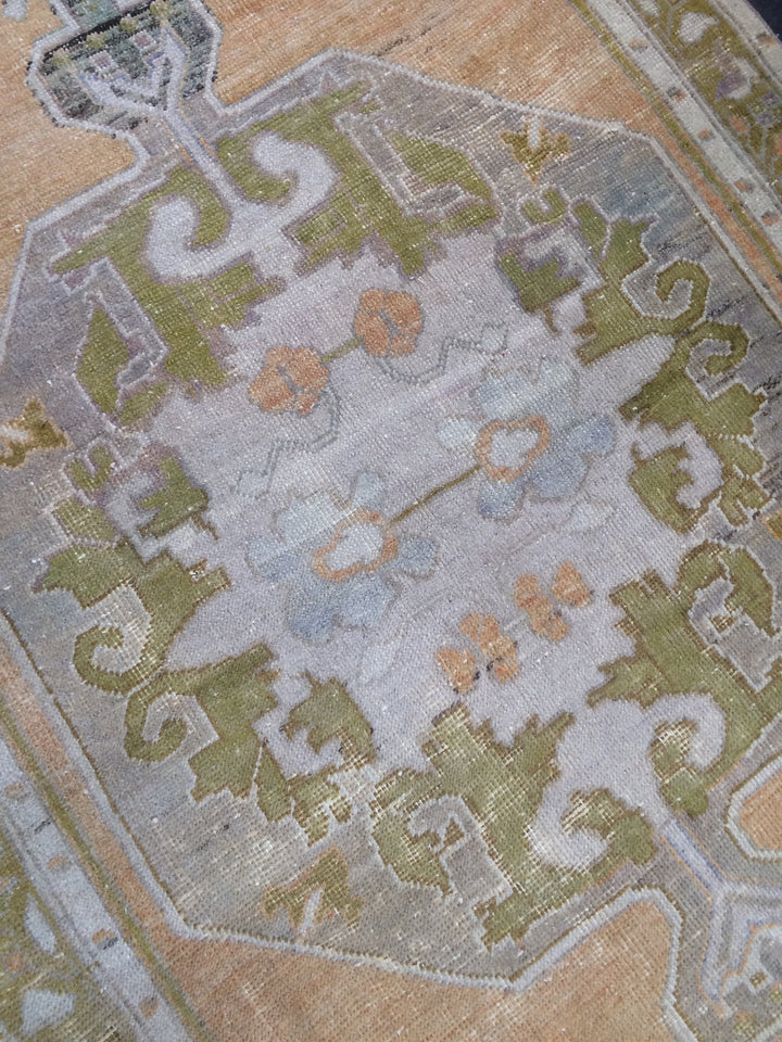 Turkish Oushak Rug 2'6" x 10'0" Hand-Knotted reverse