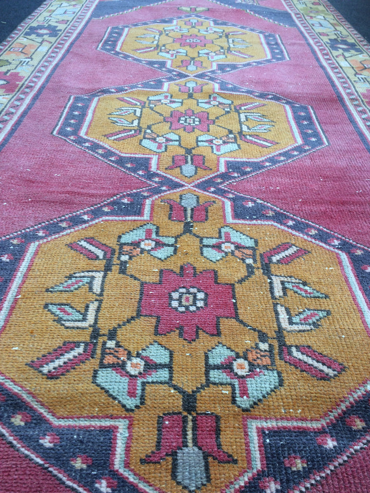 Beige Turkish Runner Rug 3' x 9' 4" Hand-Knotted view 9