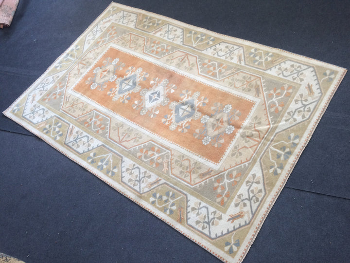 Rust Turkish Oushak Rug Hand-Knotted view