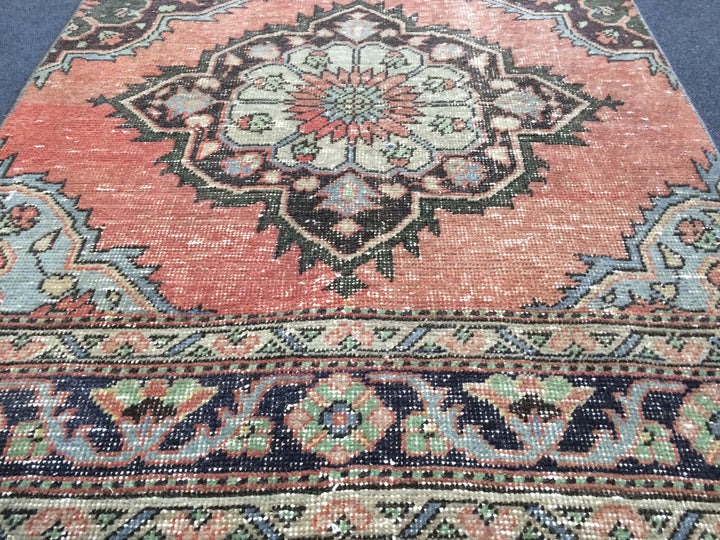 Rust Turkish Runner Rug 3' x 13' Hand-Knotted view 9