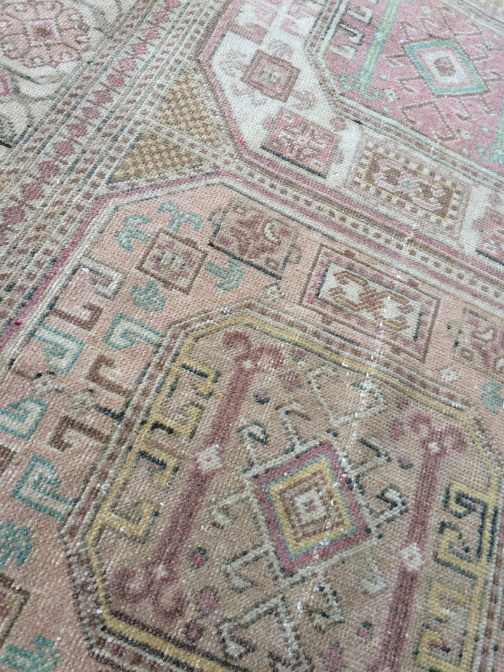 Rust Turkish Oushak Rug Hand-Knotted texture