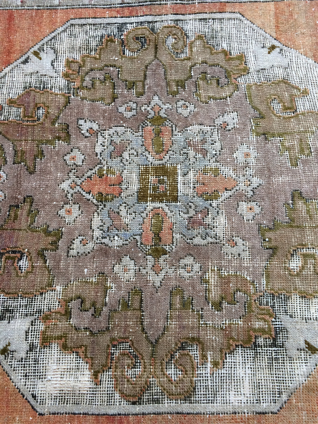 Tan Turkish Tribal Rug Hand-Knotted view 9