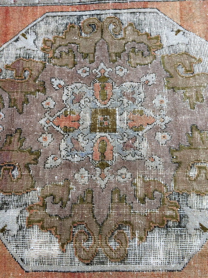 Tan Turkish Tribal Rug Hand-Knotted view 9