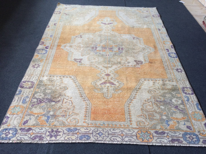 Turkish Oushak Runner Rug 2'7" x 9'10" Hand-Knotted view 9