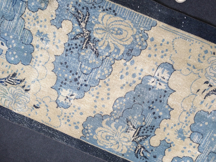 Rust Turkish Oushak Rug Runner Hand-Knotted