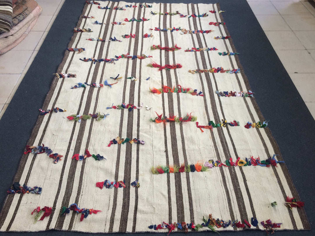 Turkish Oushak Rug 2'7" x 9'9" Flat-Weave